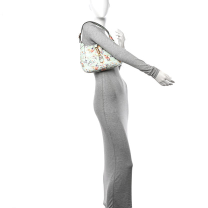 Gucci New Shangai Calfskin Soave Amore Printed Small Jackie 1961 Hobo Mint Green 2 of 10