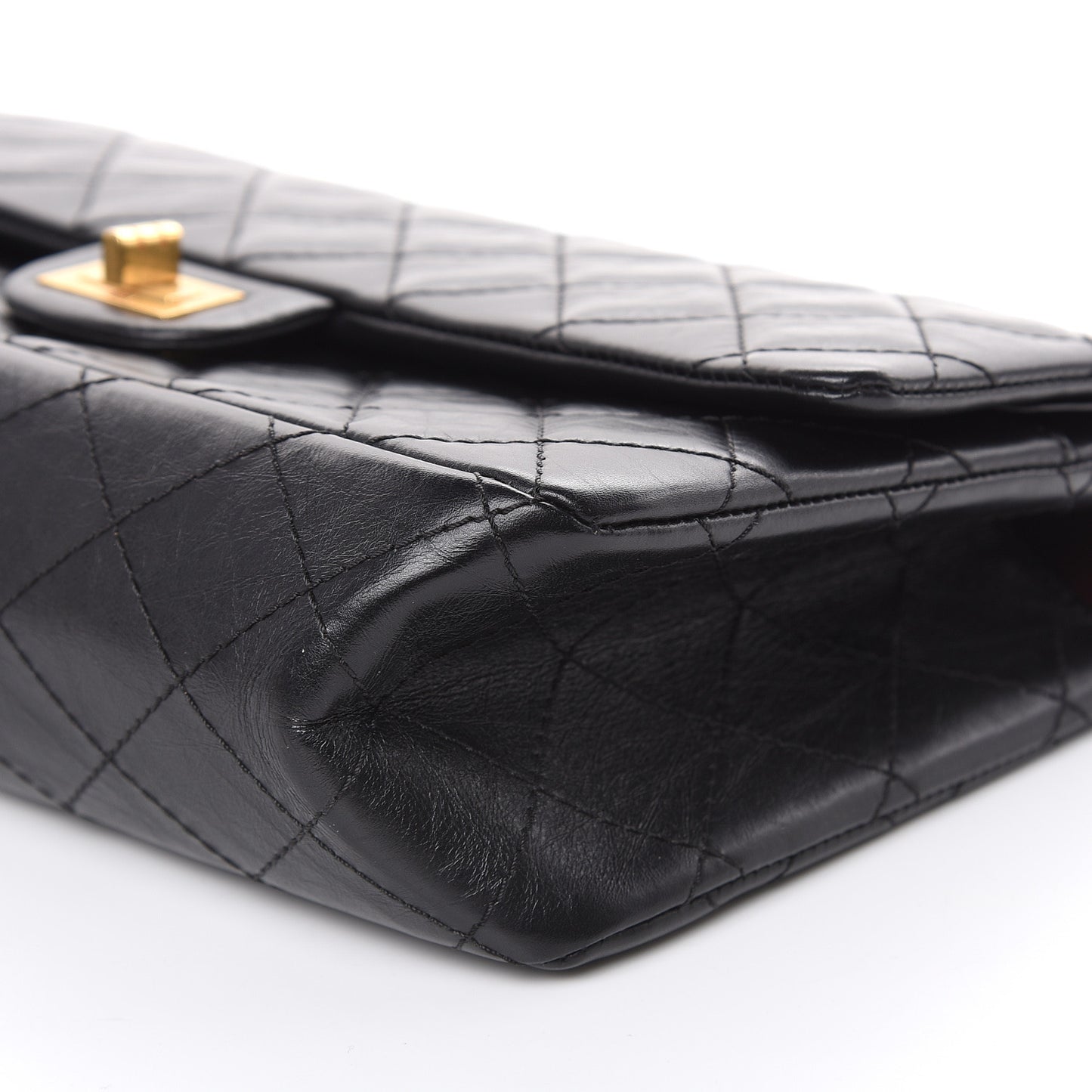 Aged Calfskin Quilted 2.55 Reissue 226 Flap Black