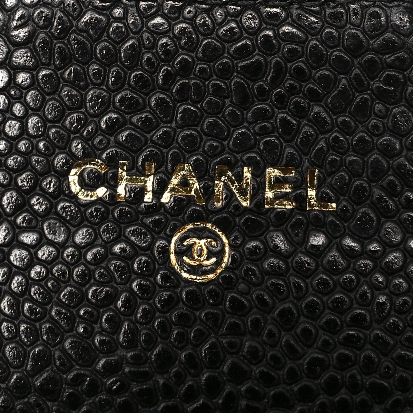 Caviar Quilted Flap Card Holder Wallet Black