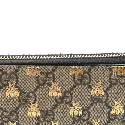 Gucci GG Supreme Monogram Bees Zip Around Wallet 8 of 8