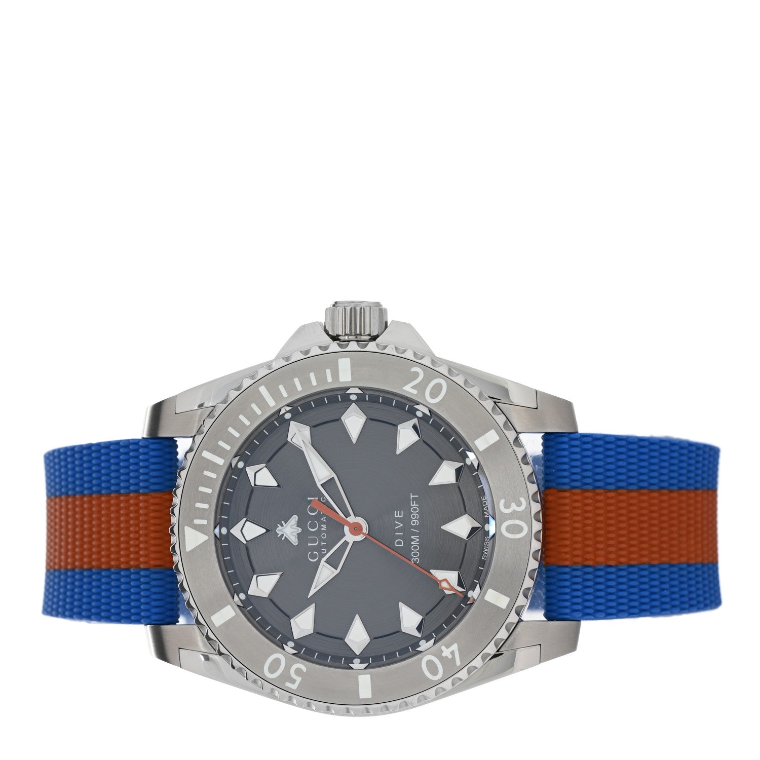 Gucci Stainless Steel Fabric 40mm Dive Automatic Watch Grey 2 of 5