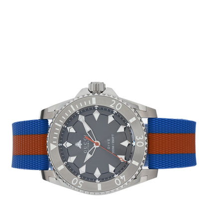 Gucci Stainless Steel Fabric 40mm Dive Automatic Watch Grey 2 of 5