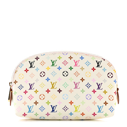 Louis Vuitton Monogram Multicolor Cosmetic Pouch White Litchi 1 of 6