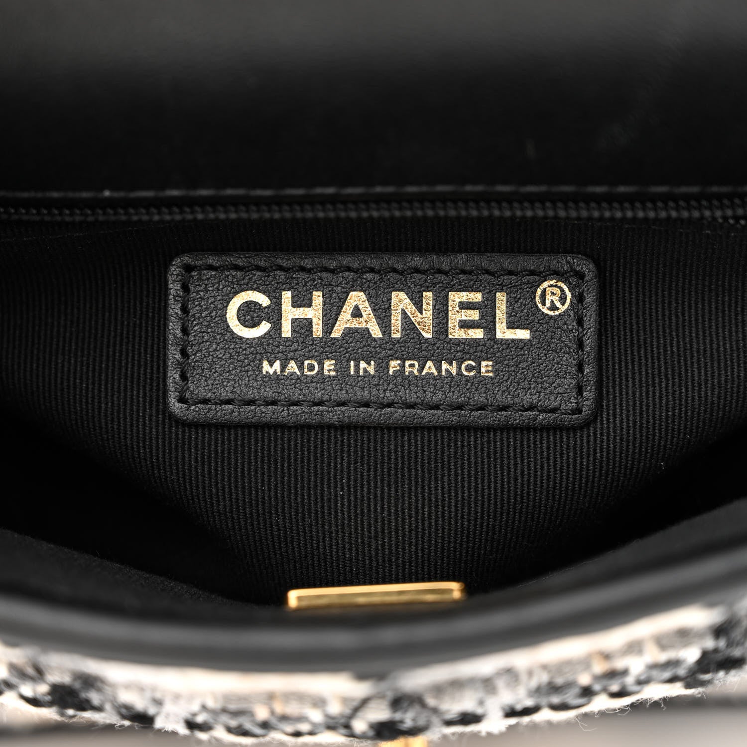 Chanel Tweed Calfskin School Memory Mini Top Handle Flap Ecru Grey Beige Black 6 of 11