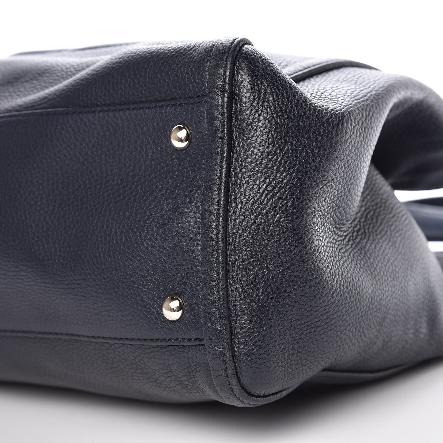 Pebbled Calfskin Medium Soho Shoulder Bag Blue