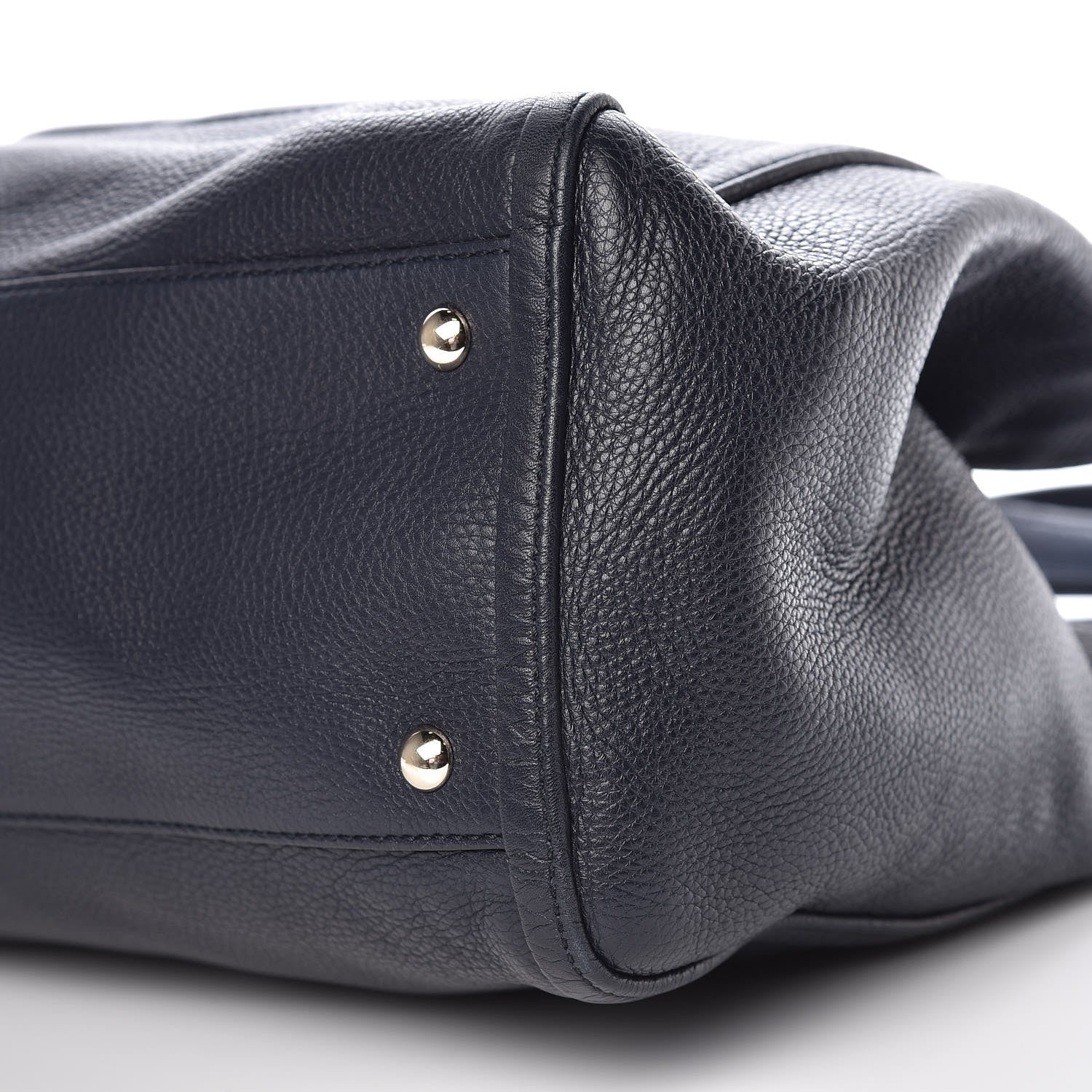 Gucci Pebbled Calfskin Medium Soho Shoulder Bag Blue 9 of 11