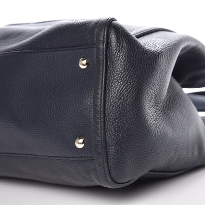 Gucci Pebbled Calfskin Medium Soho Shoulder Bag Blue 9 of 11