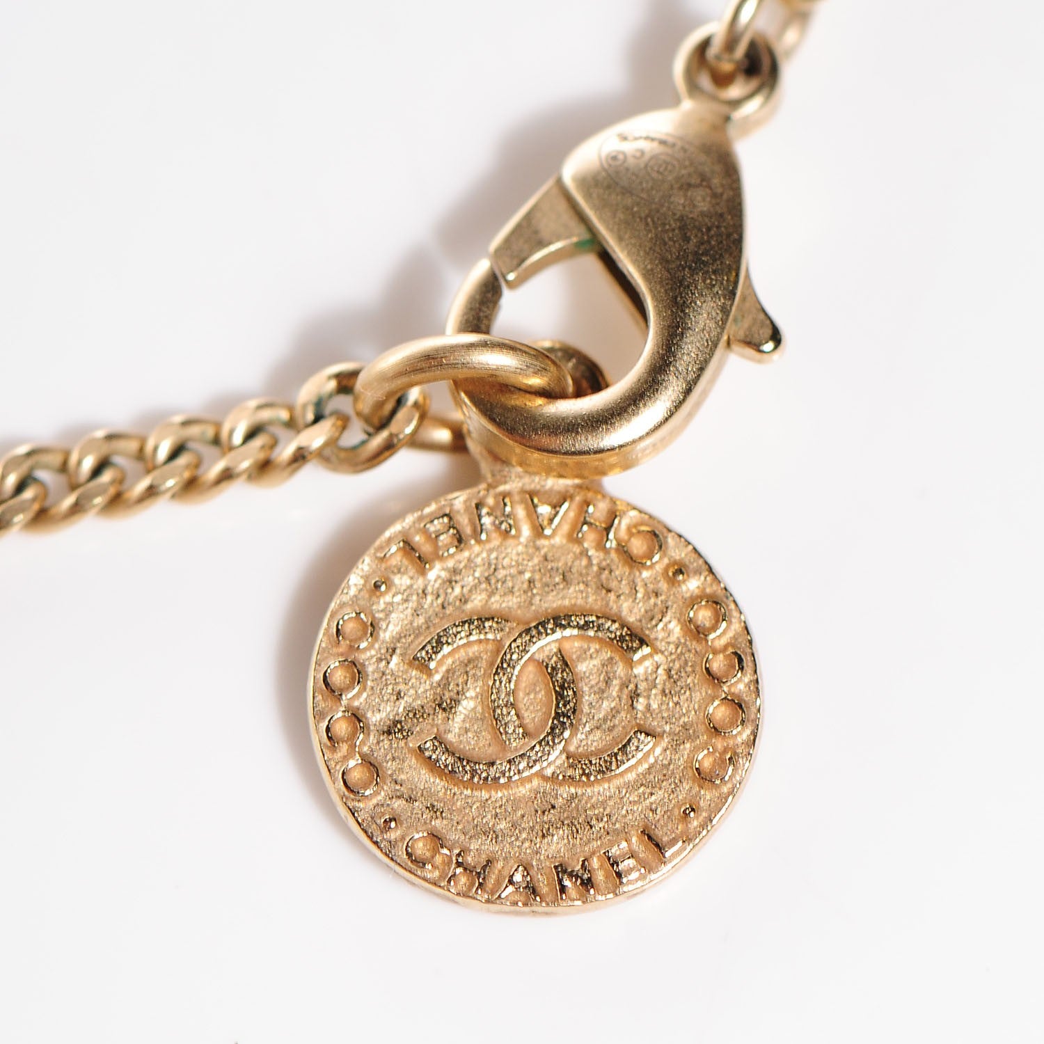 Chanel Pearl CC Pendant Necklace Gold 6 of 6