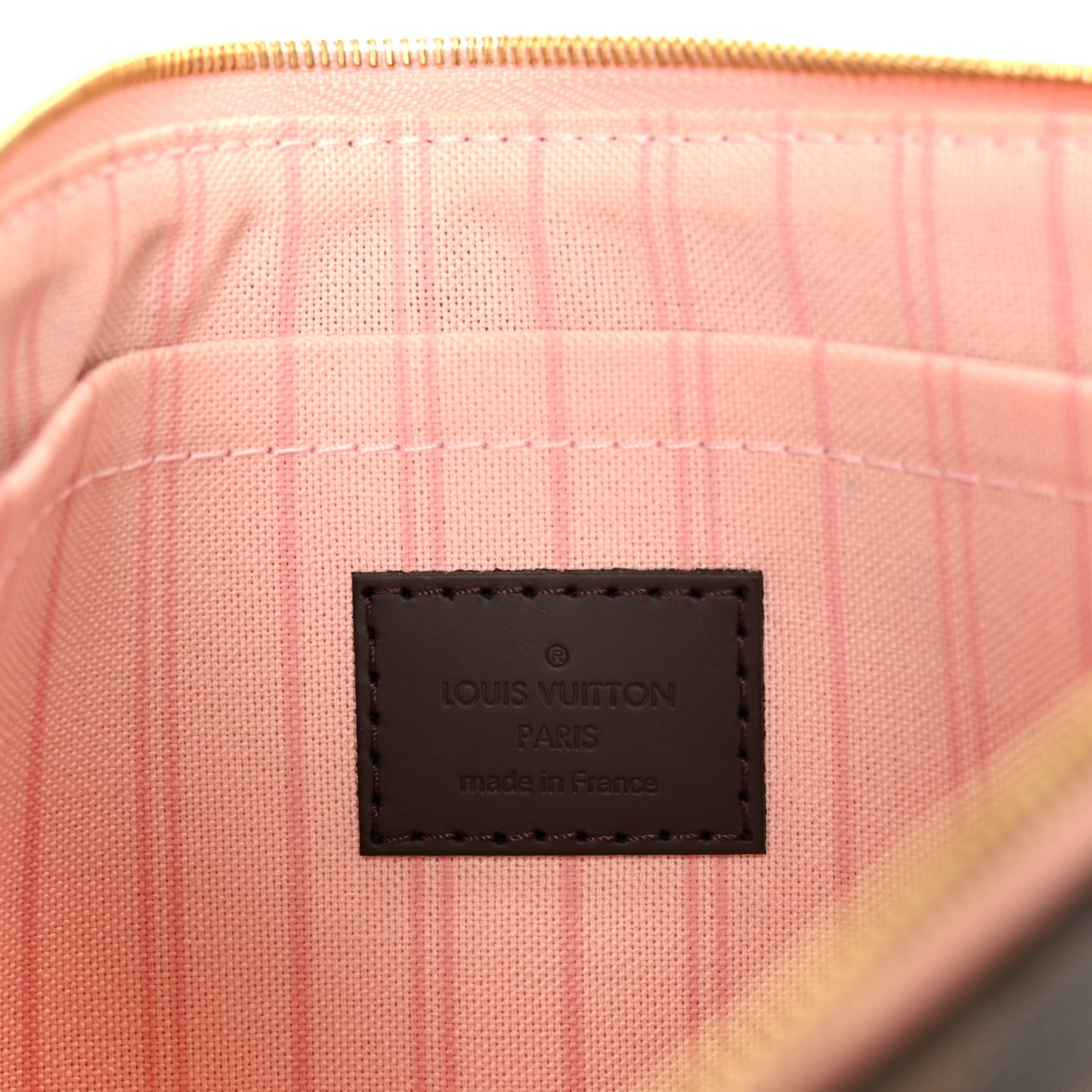 Damier Ebene Neverfull MM GM Pochette Rose Ballerine