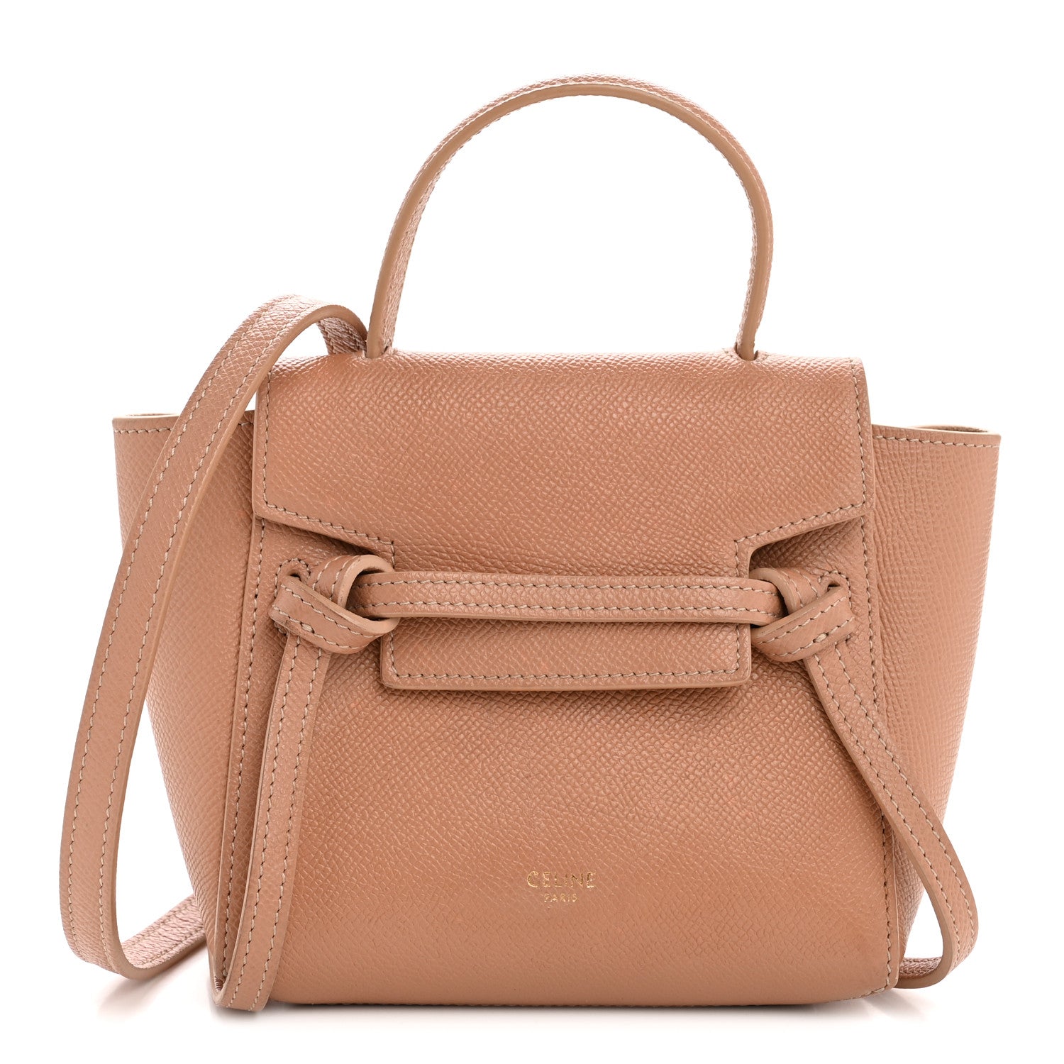 Celine Grained Calfskin Pico Belt Bag Light Taupe 1 of 15