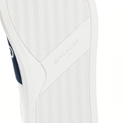Givenchy Calfskin Band Logo Mens Urban Street Sneakers 41 White Navy 6 of 10