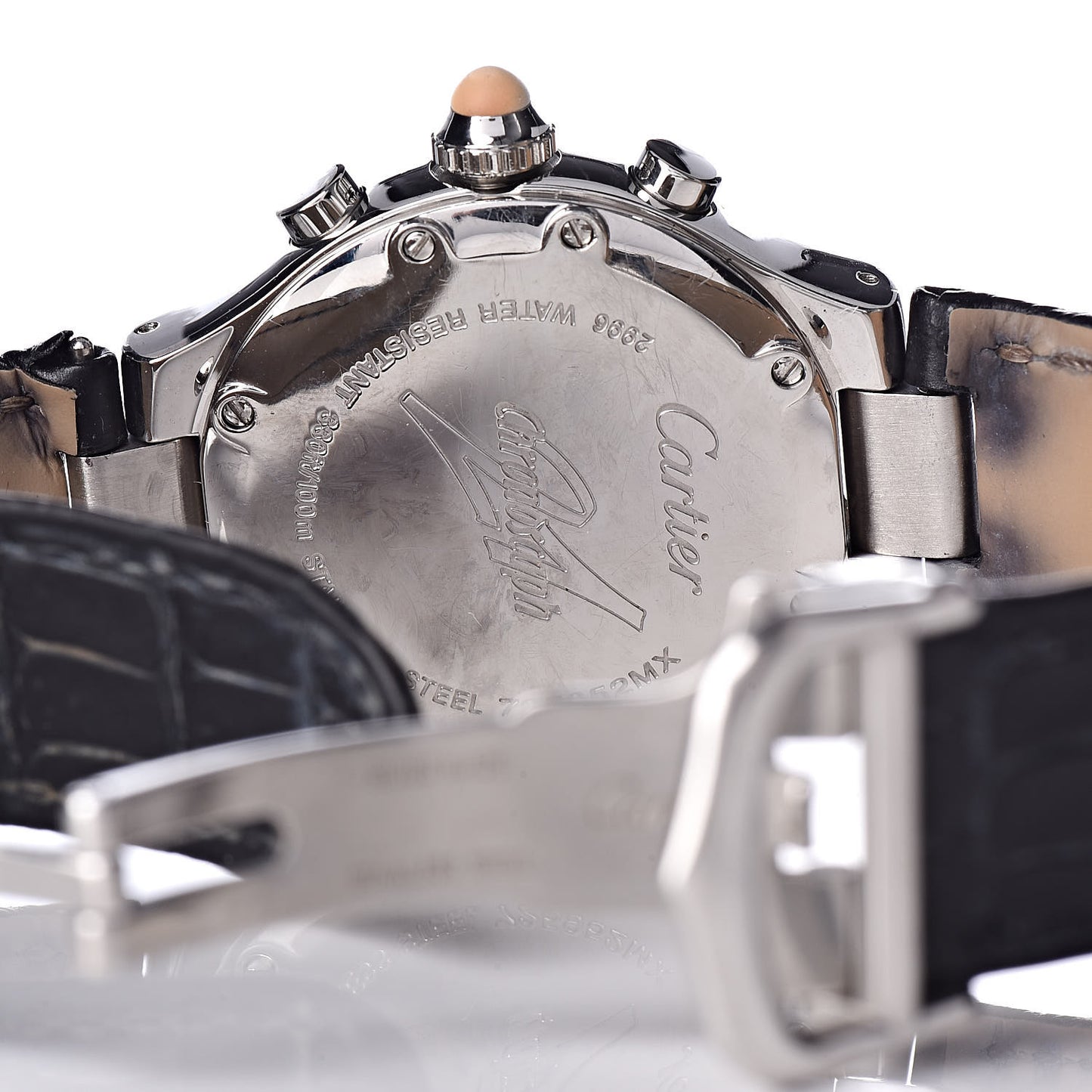 Stainless Steel Alligator 32mm Must 21 Chronoscaph Quartz Watch Pink