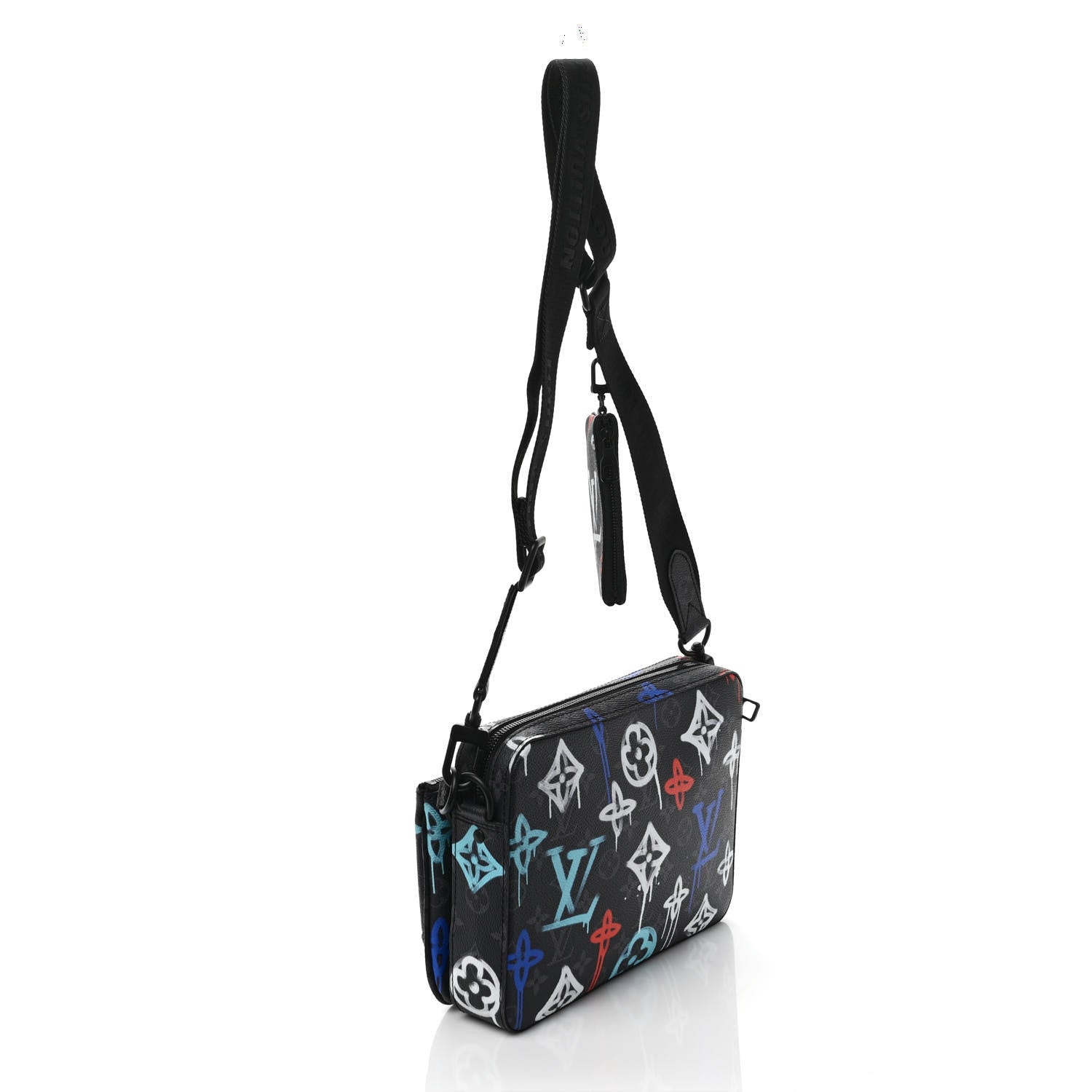 Louis Vuitton Monogram Eclipse LV Graffiti Trio Messenger Multicolor 3 of 9