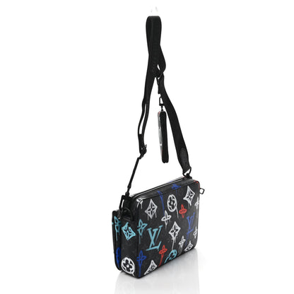 Louis Vuitton Monogram Eclipse LV Graffiti Trio Messenger Multicolor 3 of 9