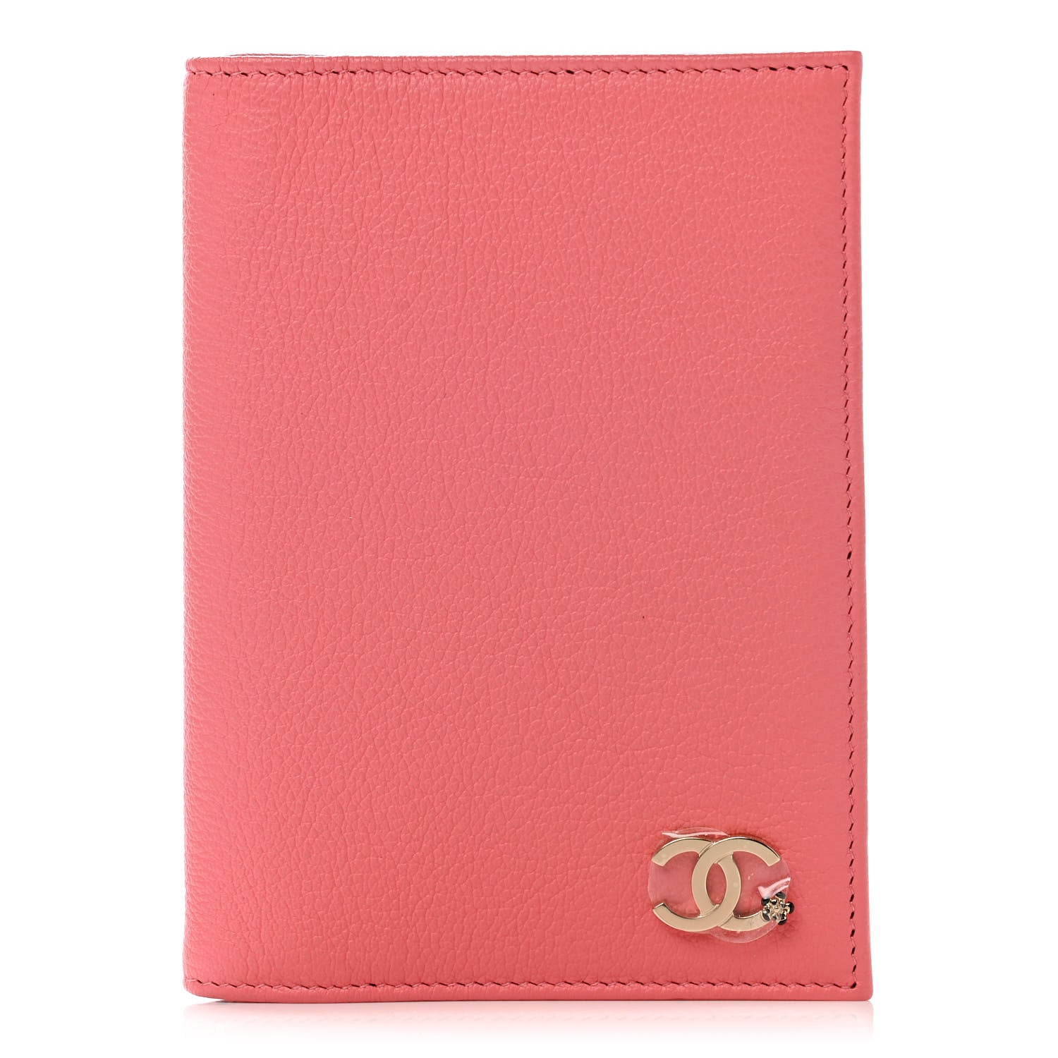 Chanel Goatskin Camellia Card Holder Pink 1 of 7
