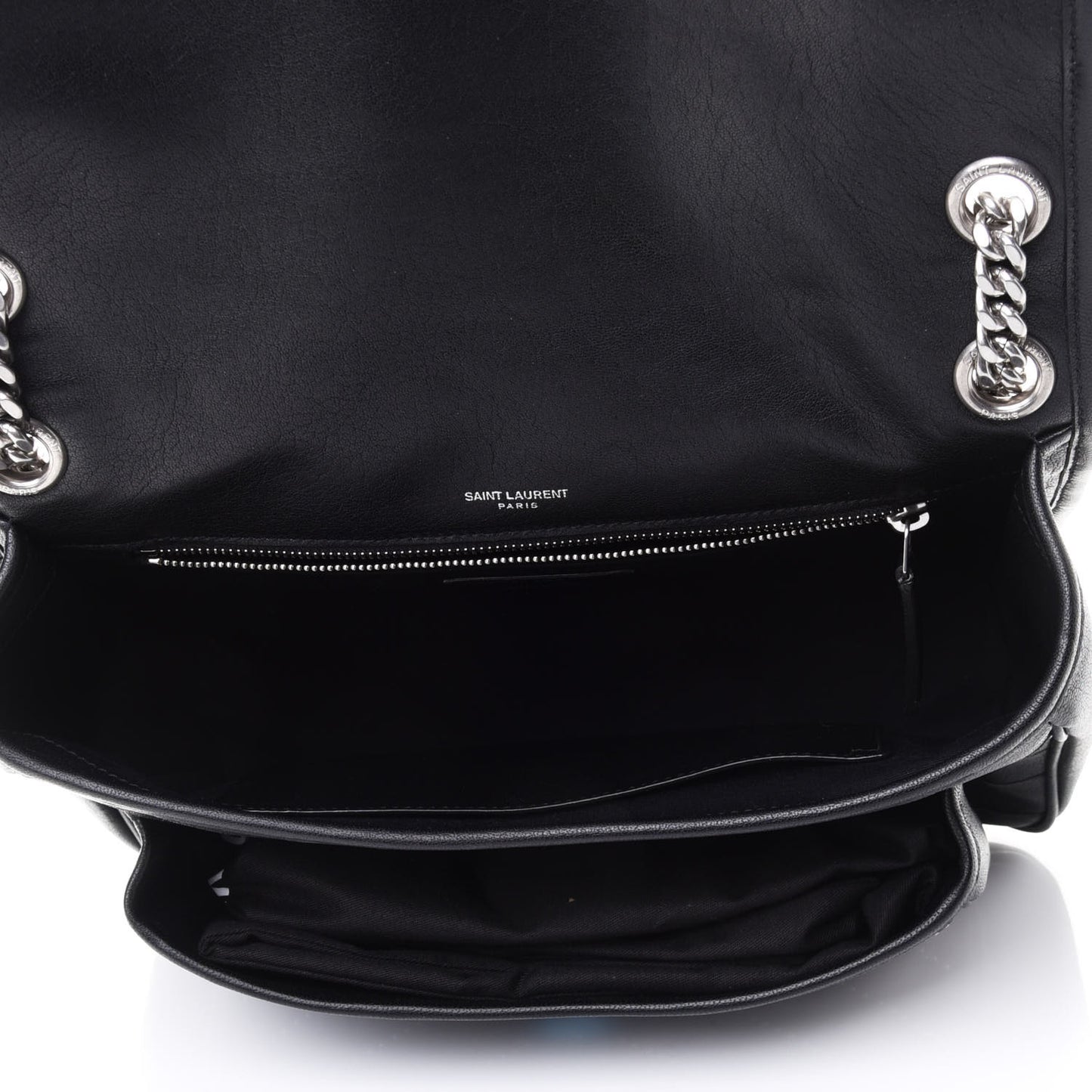 Lambskin Matelasse Monogram Microstud Medium Niki Chain Satchel Black