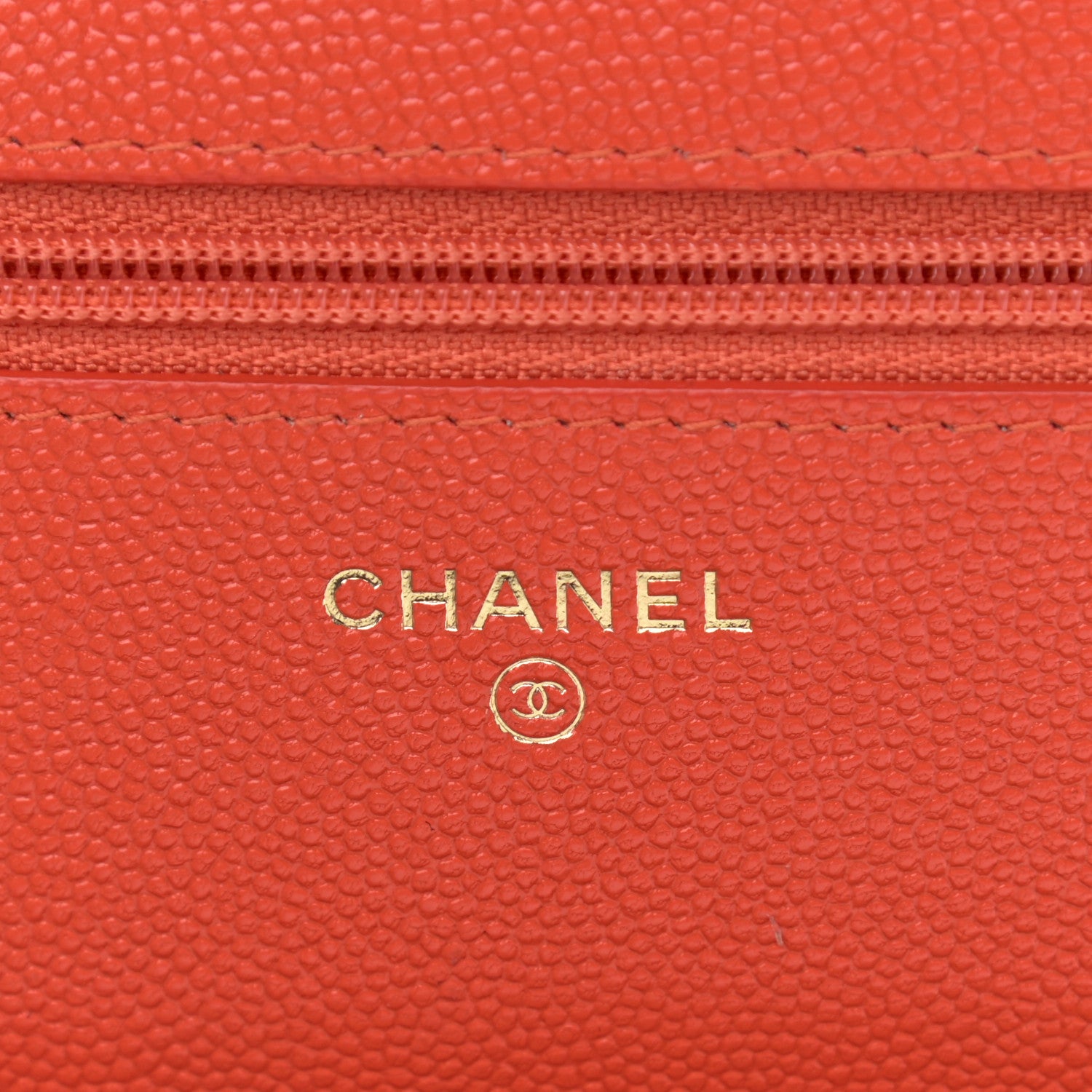 Chanel Caviar Quilted Golden Class Wallet On Chain WOC Red 6 of 12