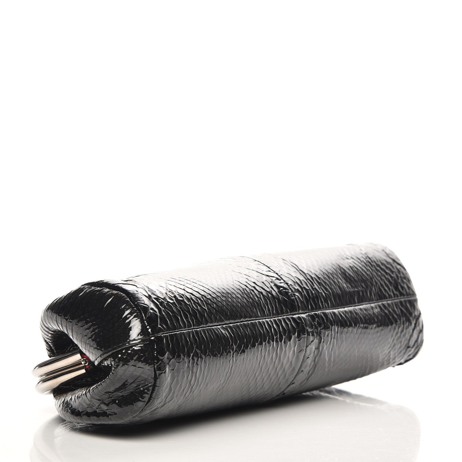 Chanel Glazed Python Timeless Clutch Black 4 of 7