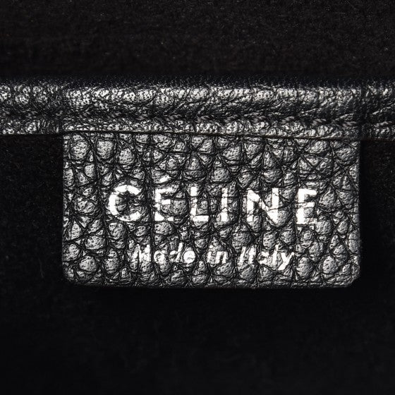 Celine Drummed Calfskin Nano Luggage Black 7 of 10