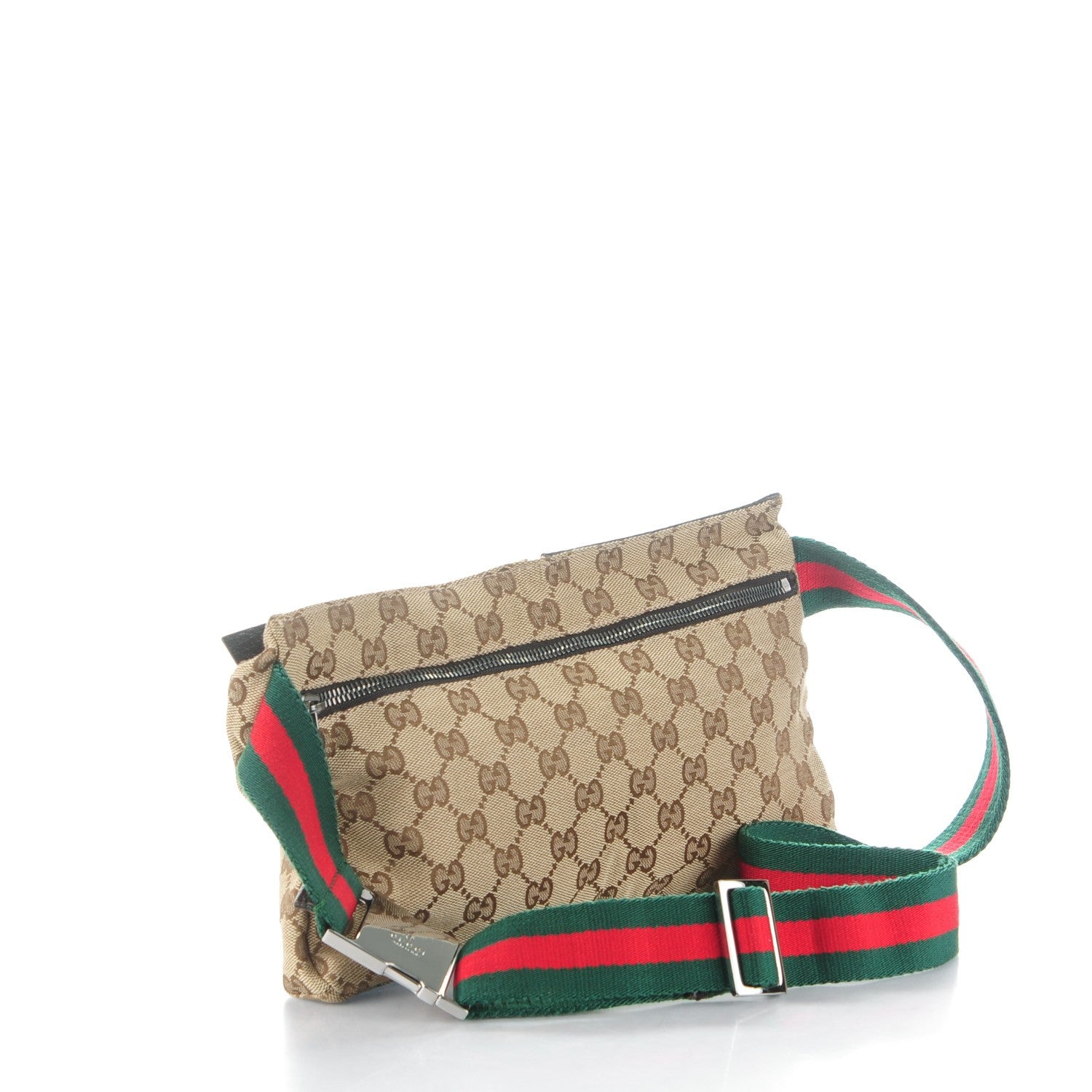 Gucci GG Monogram Double Pocket Belt Bag Dark Brown 3 of 7