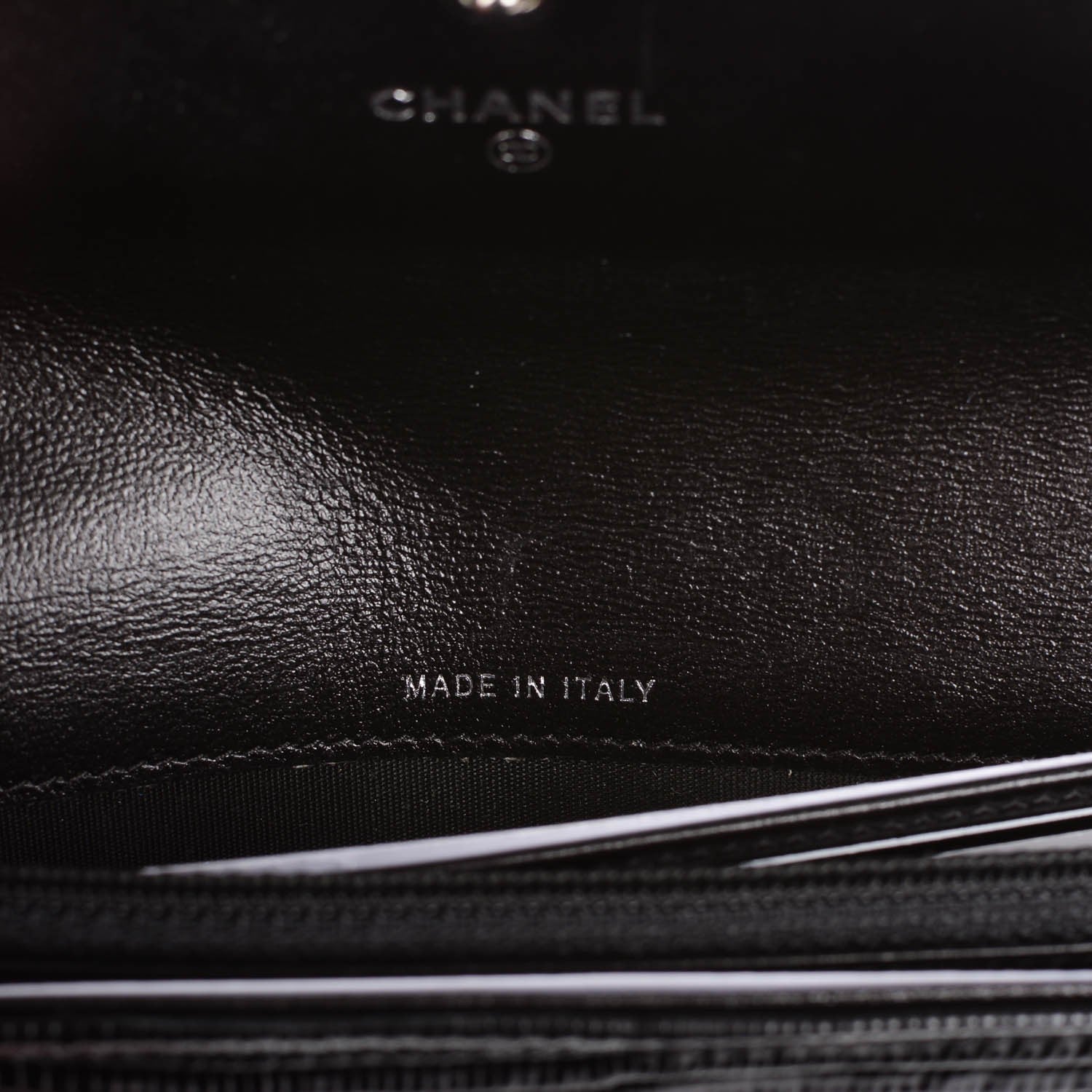 Chanel Lizard Wallet With Removable Chain Black 7 of 8