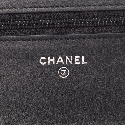Chanel Patent Quilted Wallet On Chain WOC Black 6 of 9