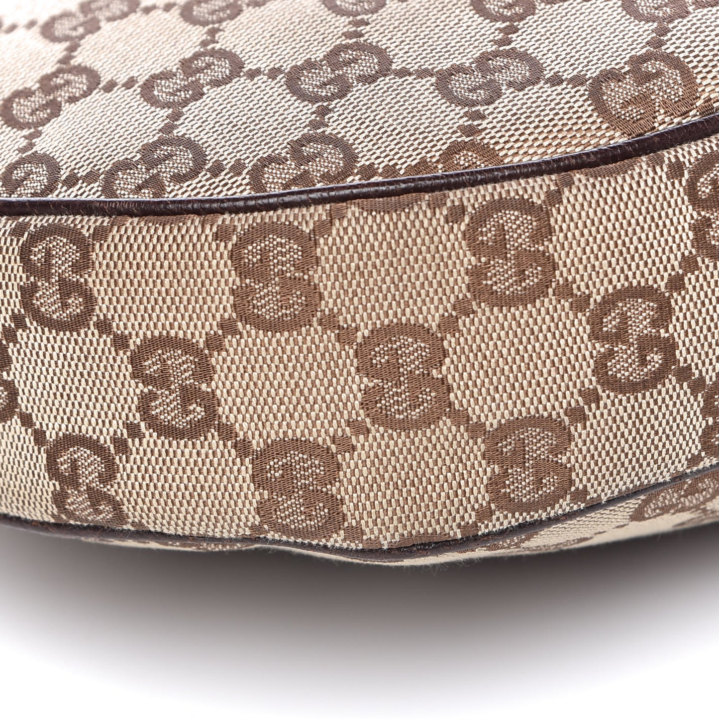 Monogram Web Medium Half Moon Hobo Dark Brown