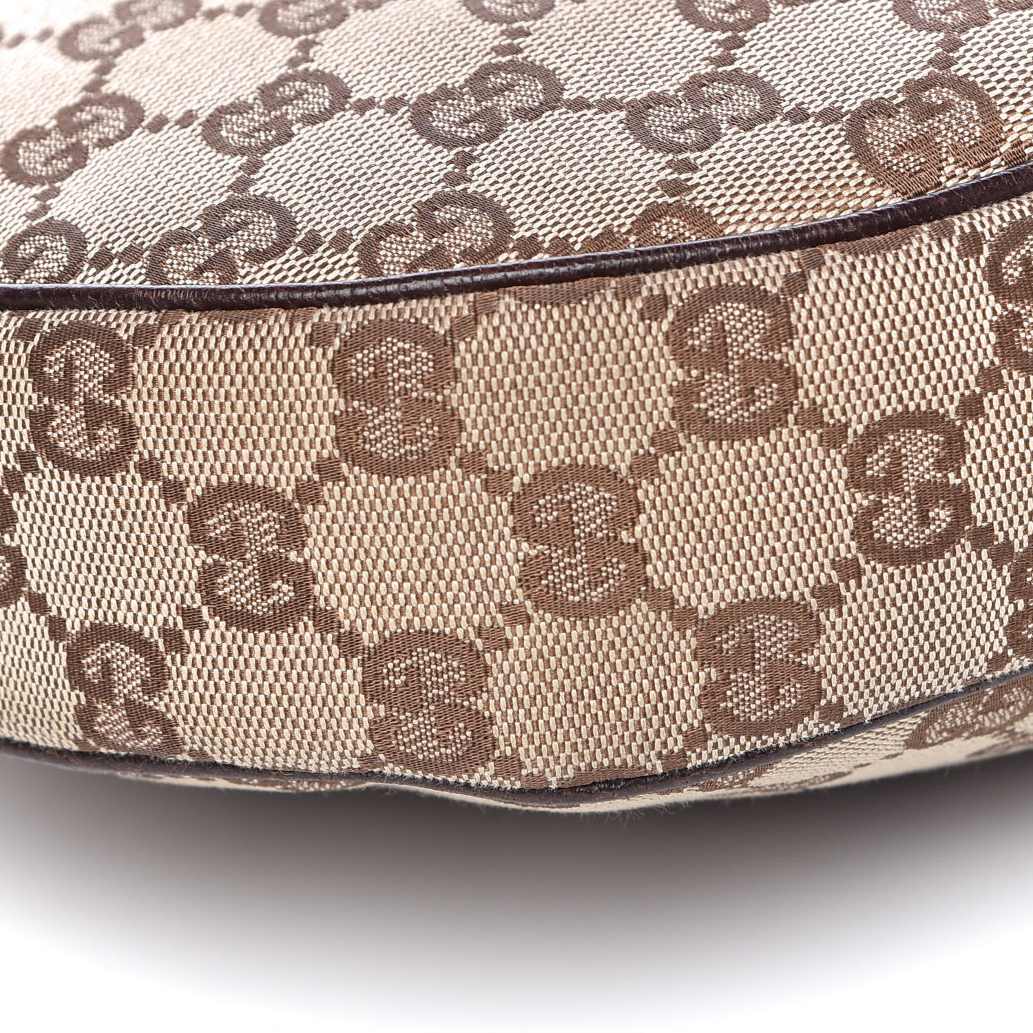 Gucci Monogram Web Medium Half Moon Hobo Dark Brown 9 of 9