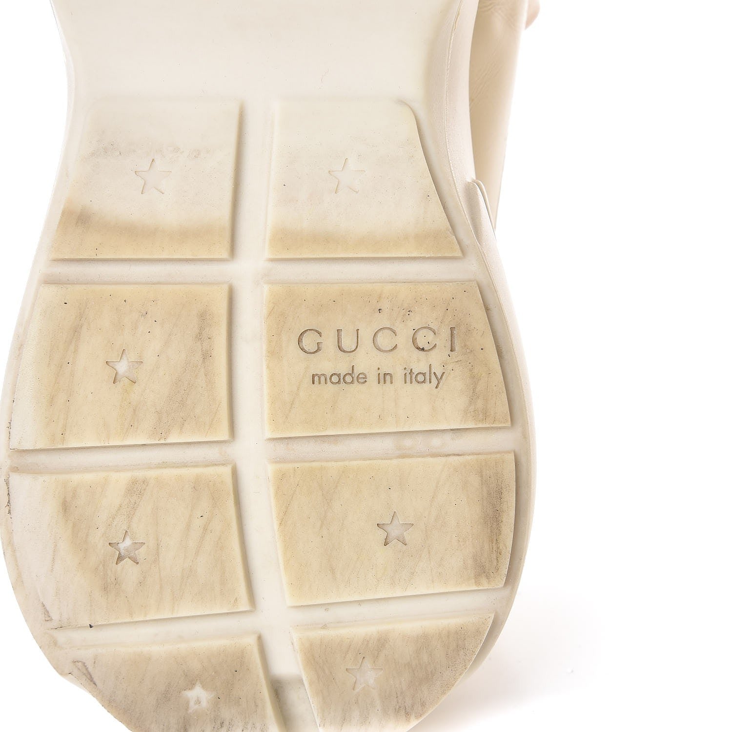 Gucci Calfskin Interlocking G Logo Mens Rhyton Sneakers 9 Ivory 9 of 10