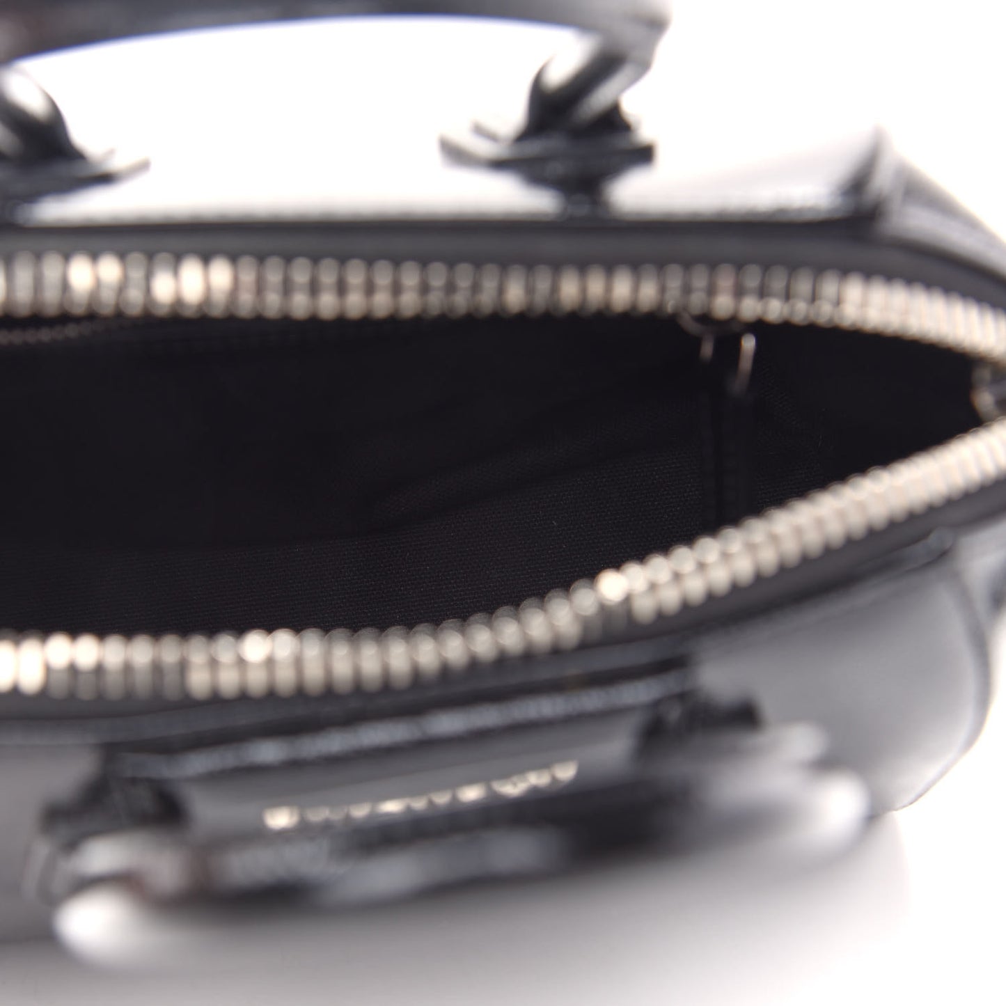 Textured Patent Calfskin Mini Antigona Black