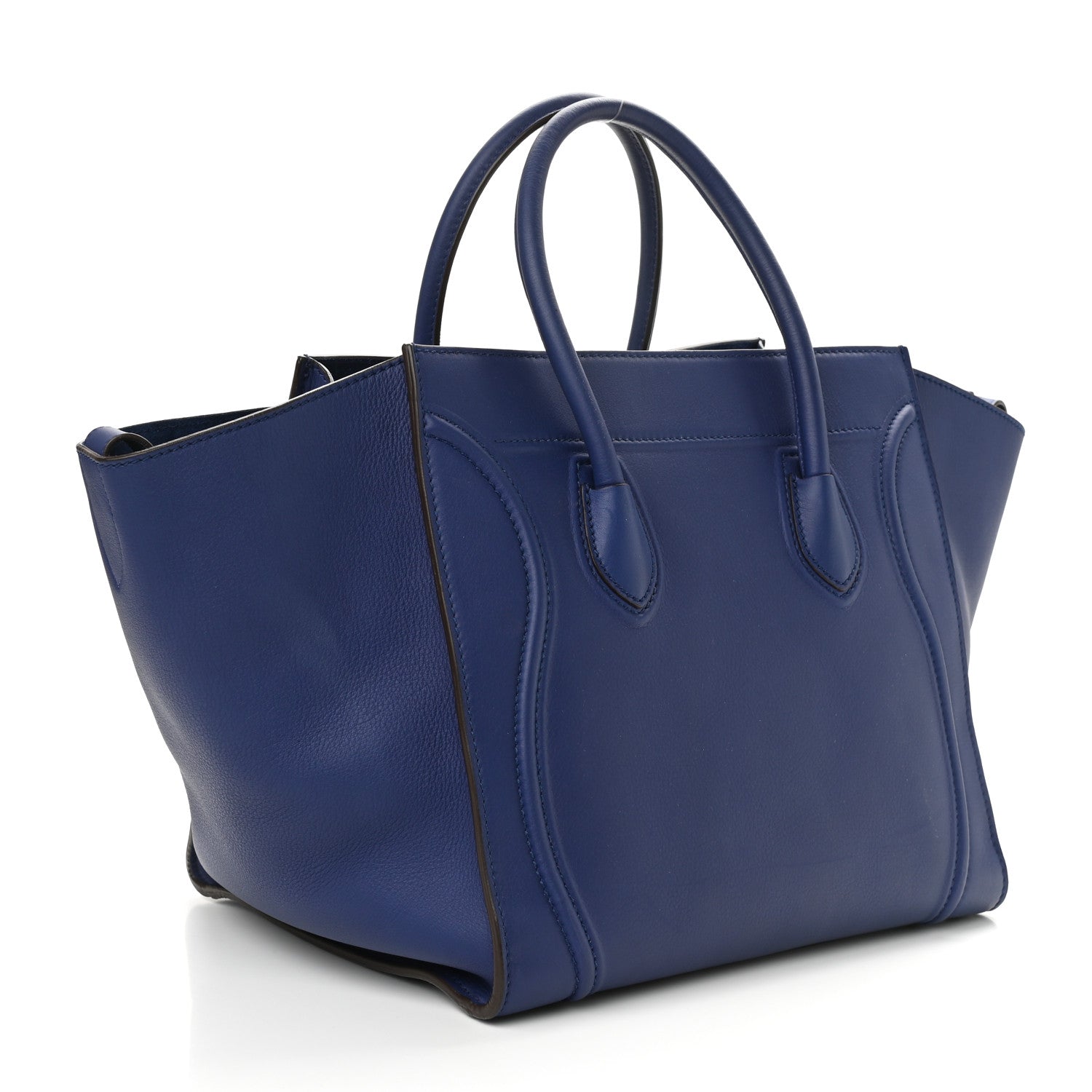 Celine Supple Calfskin Medium Phantom Luggage Indigo 3 of 9