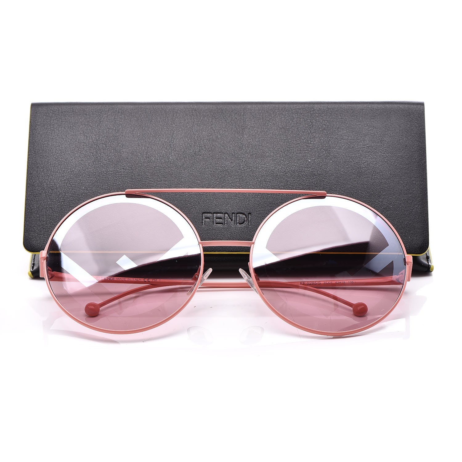 Fendi Round Frame Printed Run Away Sunglasses FF 0285/S Pink 8 of 8