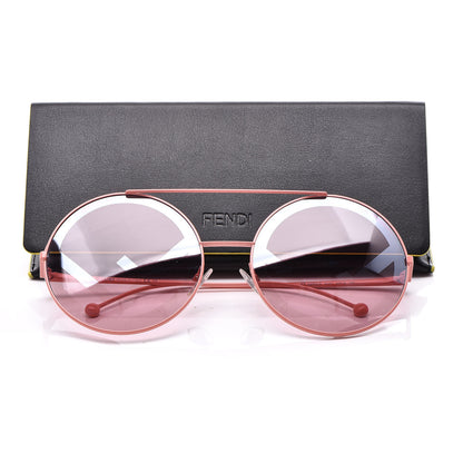 Fendi Round Frame Printed Run Away Sunglasses FF 0285/S Pink 8 of 8