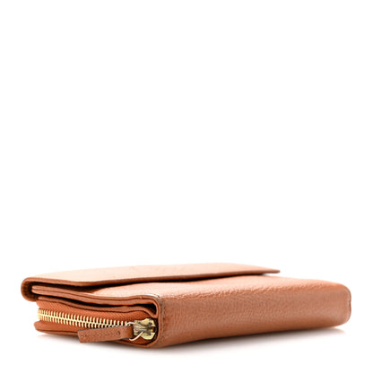 Gucci Grained Calfskin Continental Zip Wallet Tan 4 of 12