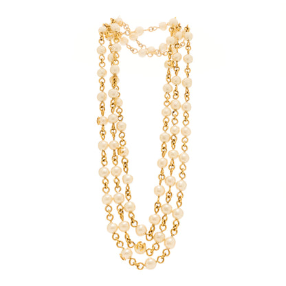 Chanel Pearl CC Long Necklace Gold 3 of 4
