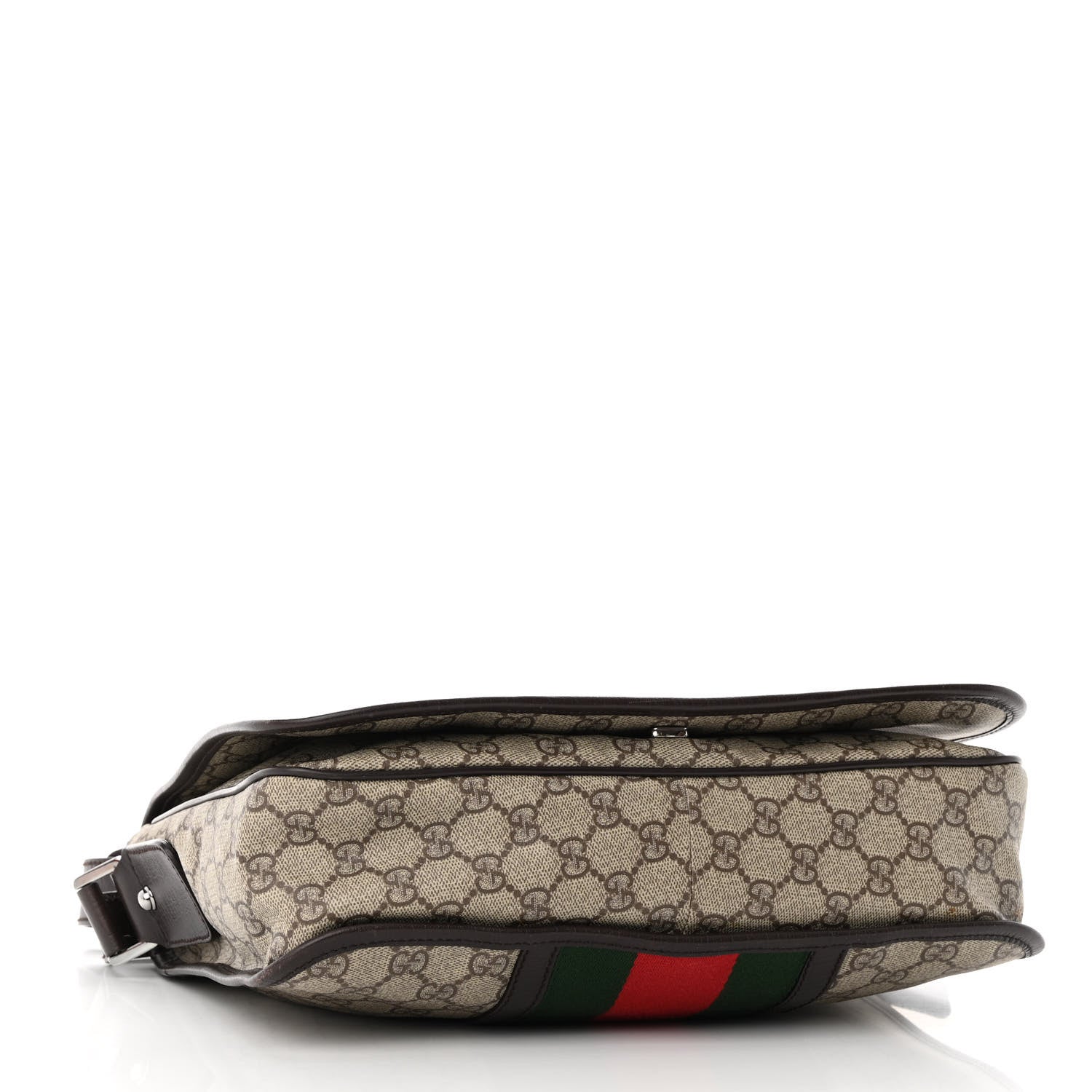 Gucci GG Plus Monogram Web Medium Flap Messenger Beige Dark Brown 4 of 10