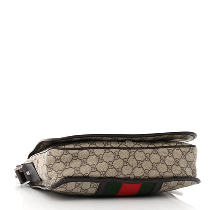 Gucci GG Plus Monogram Web Medium Flap Messenger Beige Dark Brown 4 of 10