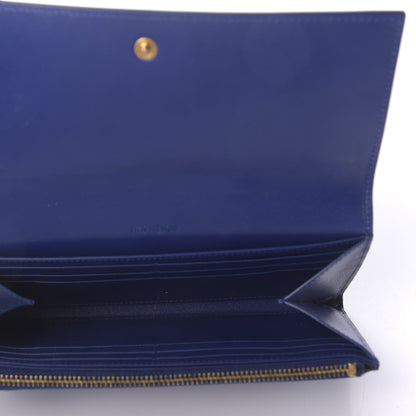 Saint Laurent Patent Belle De Jour Flap Wallet Blue 5 of 11