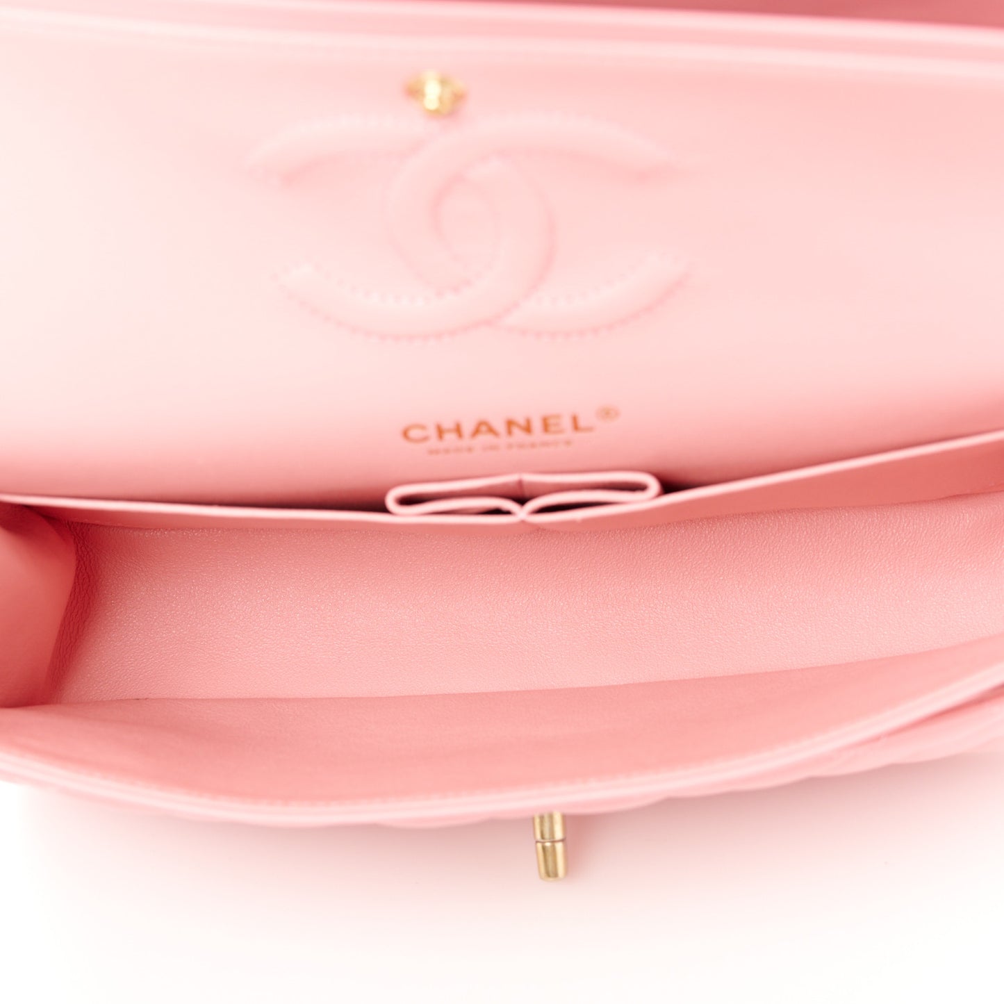 Lambskin Quilted Medium Double Flap Rose Pink