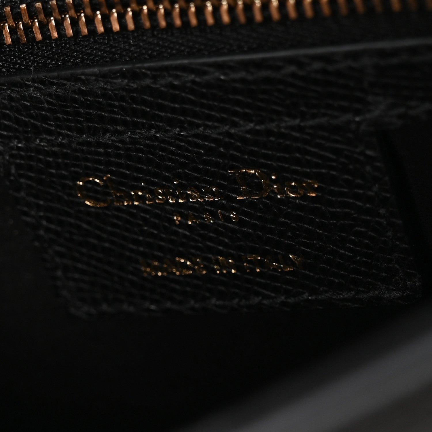 Christian Dior Grained Calfskin Saddle Bag With Strap Black 6 of 12