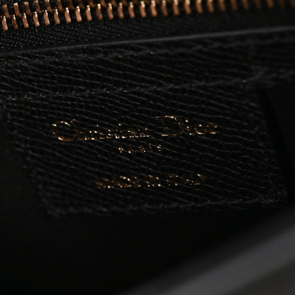 Christian Dior Grained Calfskin Saddle Bag With Strap Black 6 of 12
