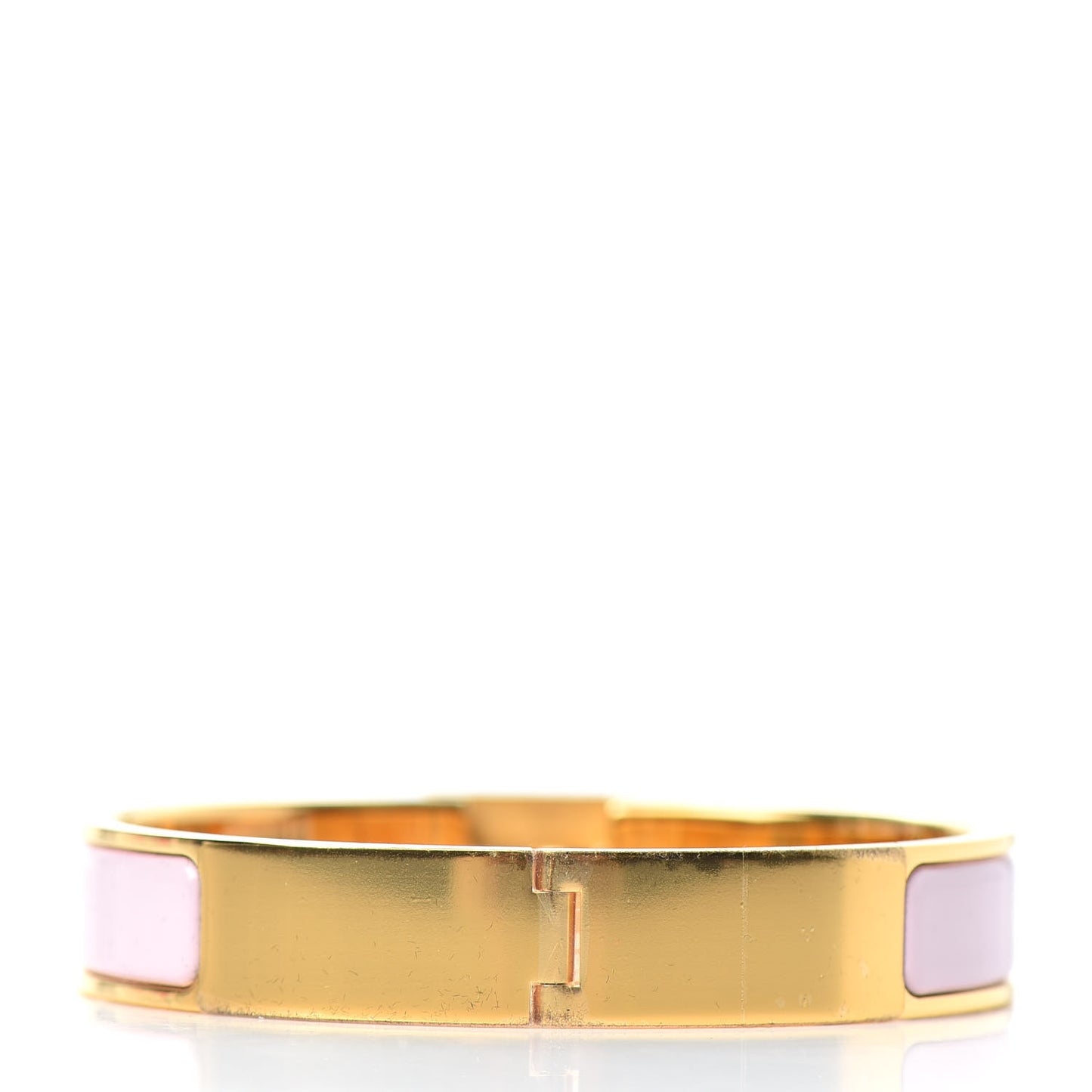 Enamel Narrow Clic Cadenas Bracelet GM Rose Dragee