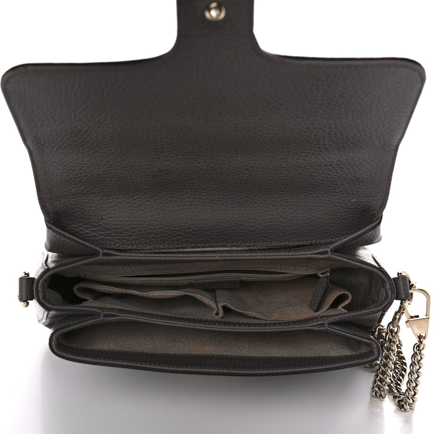 Dollar Calfskin Interlocking G Top Handle Shoulder Bag Loess