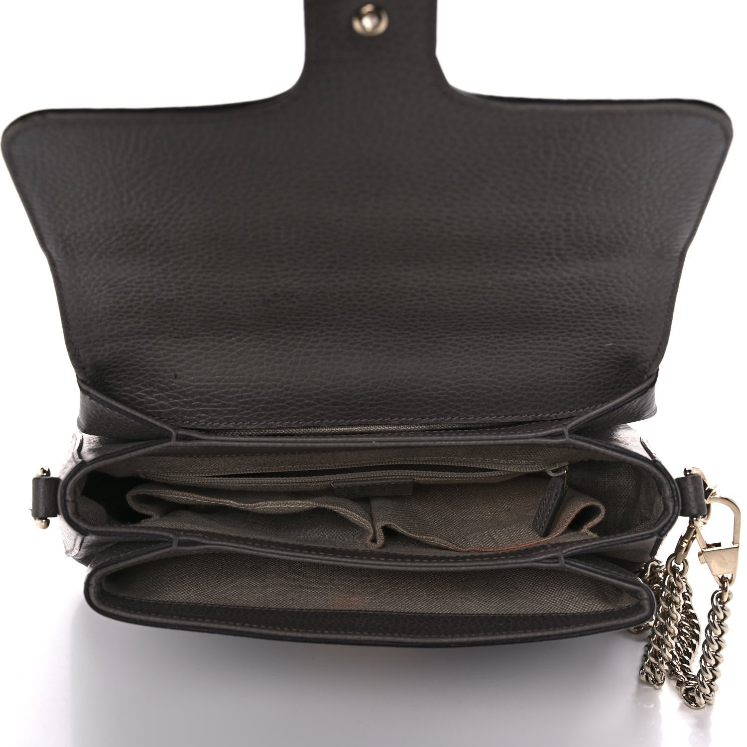 Gucci Dollar Calfskin Interlocking G Top Handle Shoulder Bag Loess 5 of 14