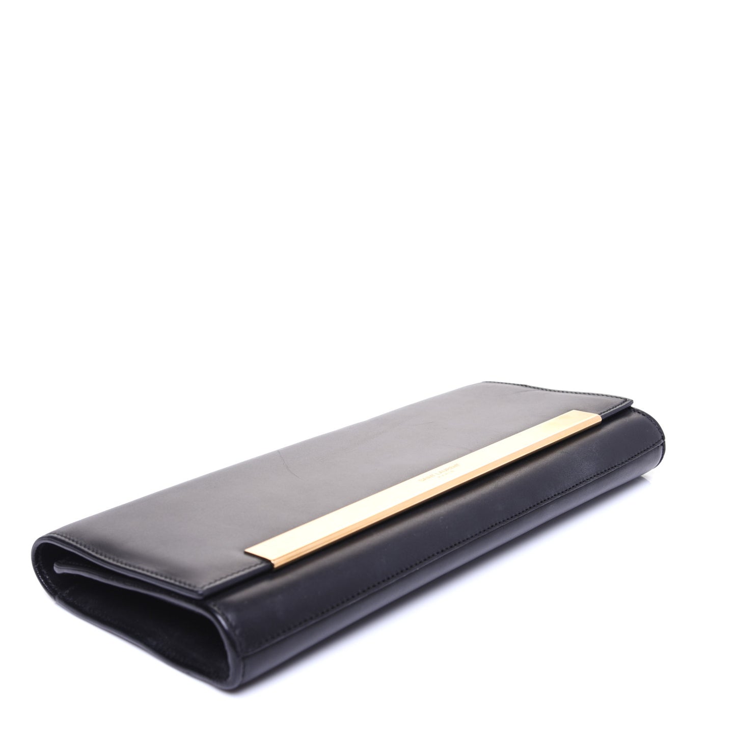 Calfskin Lutetia Flap Clutch Black