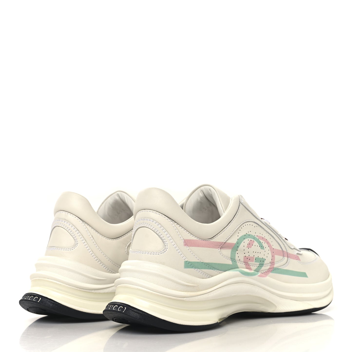 Ultralight Plutone Calfskin Womens Gucci Run Sneakers 40 Great White