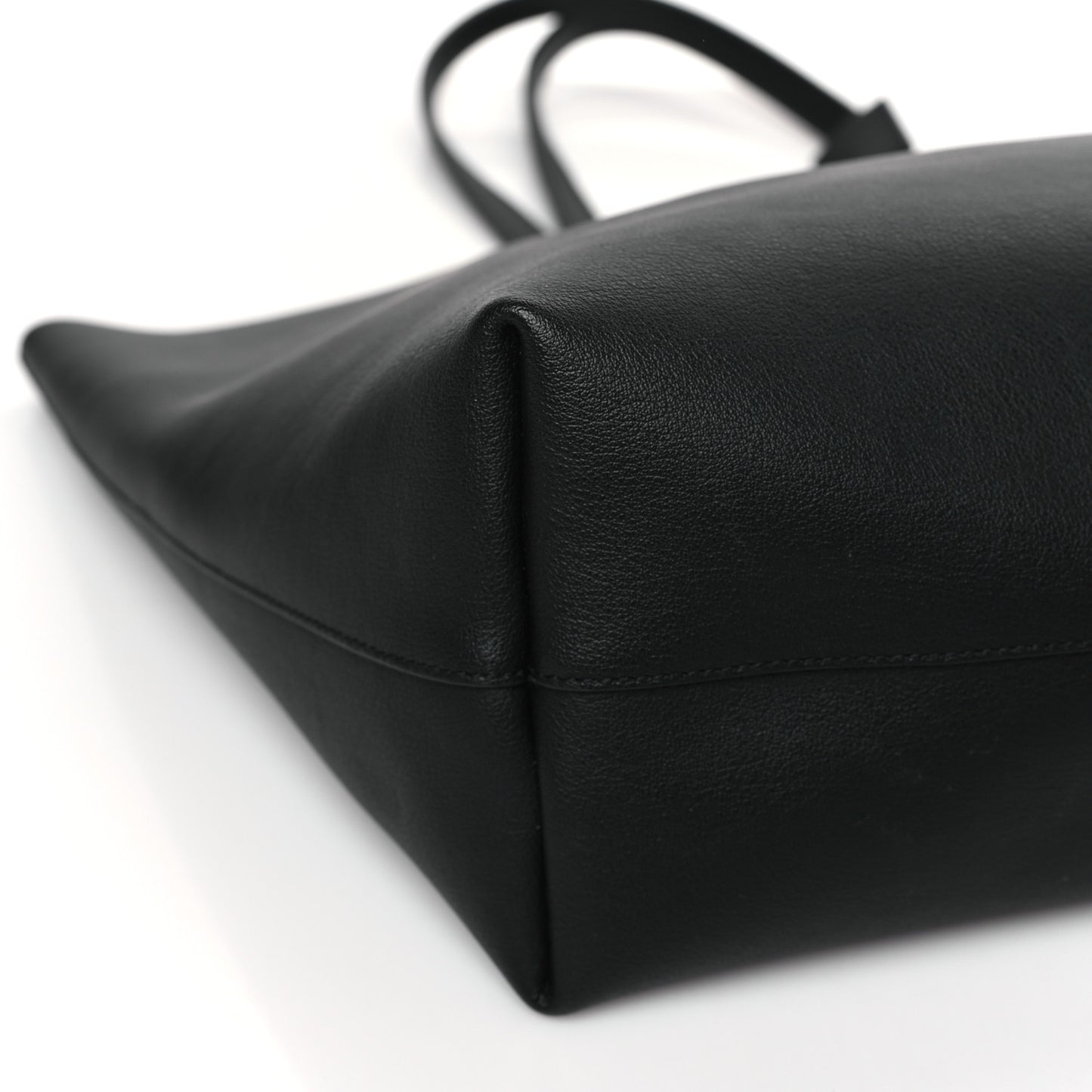 Calfskin East West Shopping Tote Black
