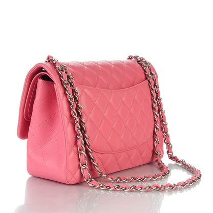 Chanel Lambskin Quilted Jumbo Double Flap Pink 3 of 8