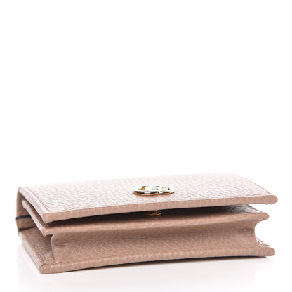 Gucci Pebbled Calfskin GG Marmont Card Case Porcelain Rose 4 of 8