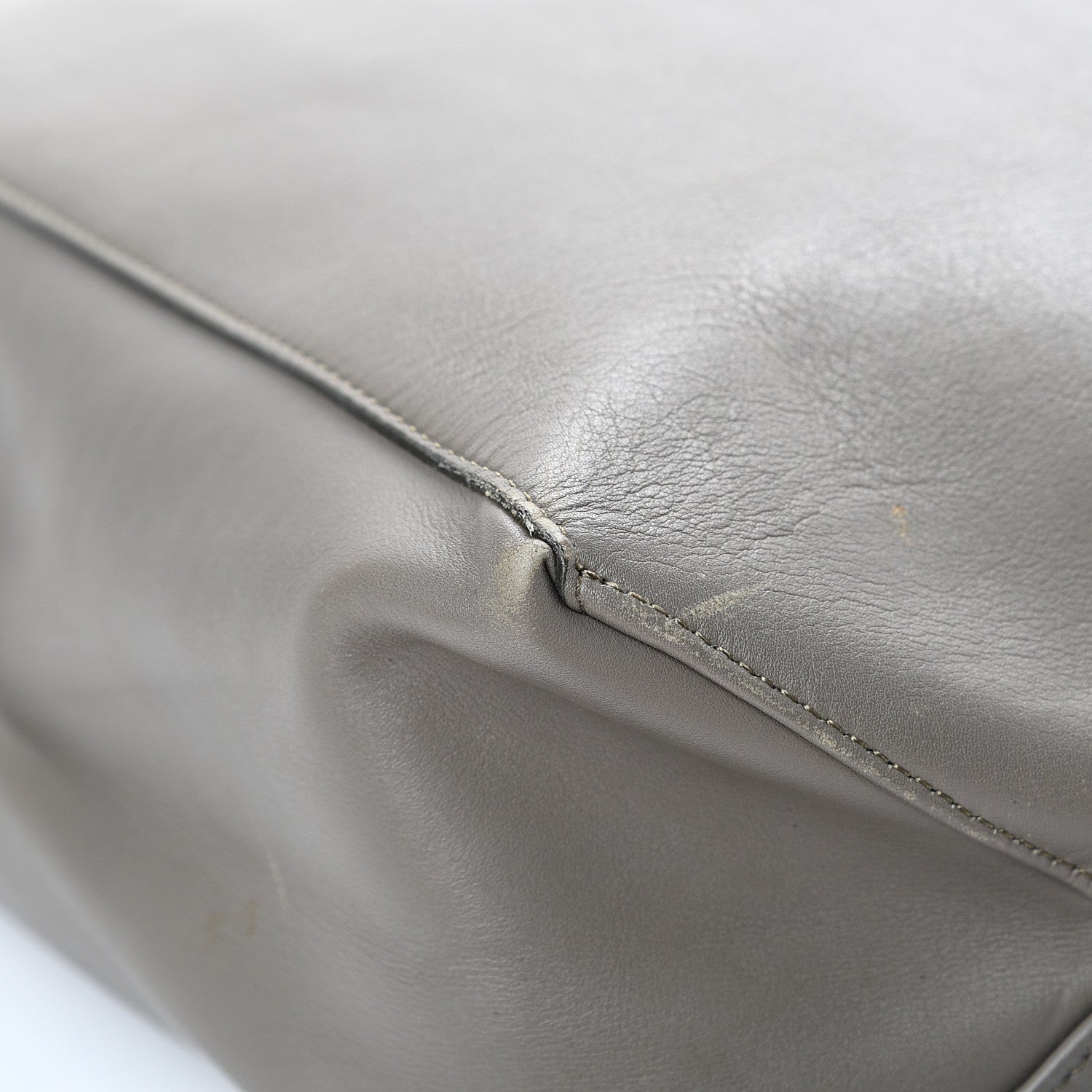 Celine Calfskin Clasp Vertical Cabas Grey 12 of 15